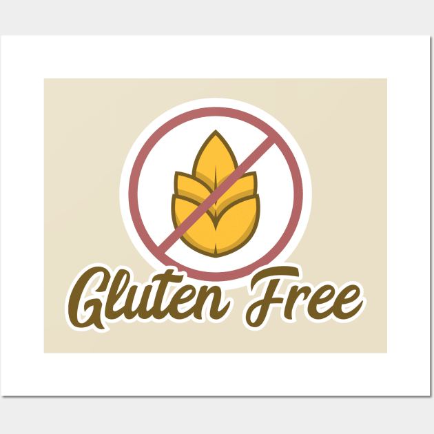 Gluten Free Anti Wheat Symbol Wall Art by glutenfreegear